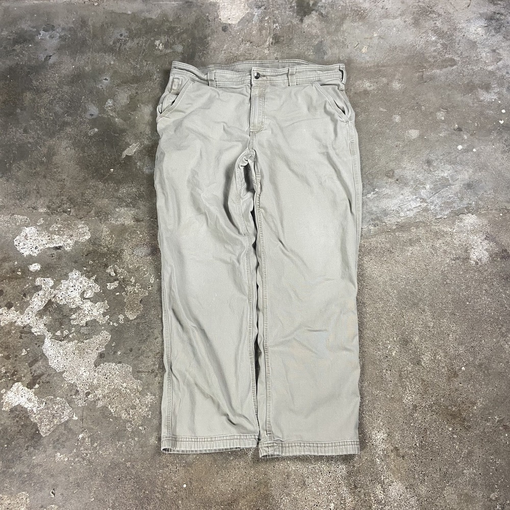 Duluth Trading Flex Fire Hose Canvas Pants Size 38x32 Beige Outdoor Workwear